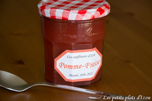 Confiture de pommes-fraises